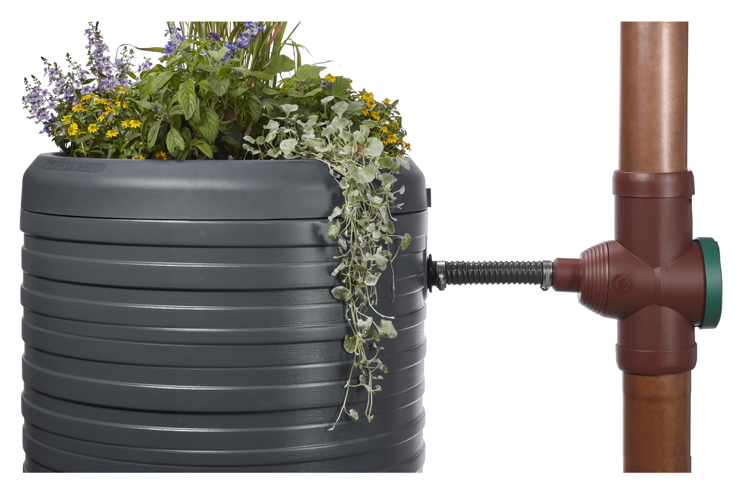 3P Filtersammler, Regenwasserumsteller & Filter - ideal für Regentonnen (Braun)