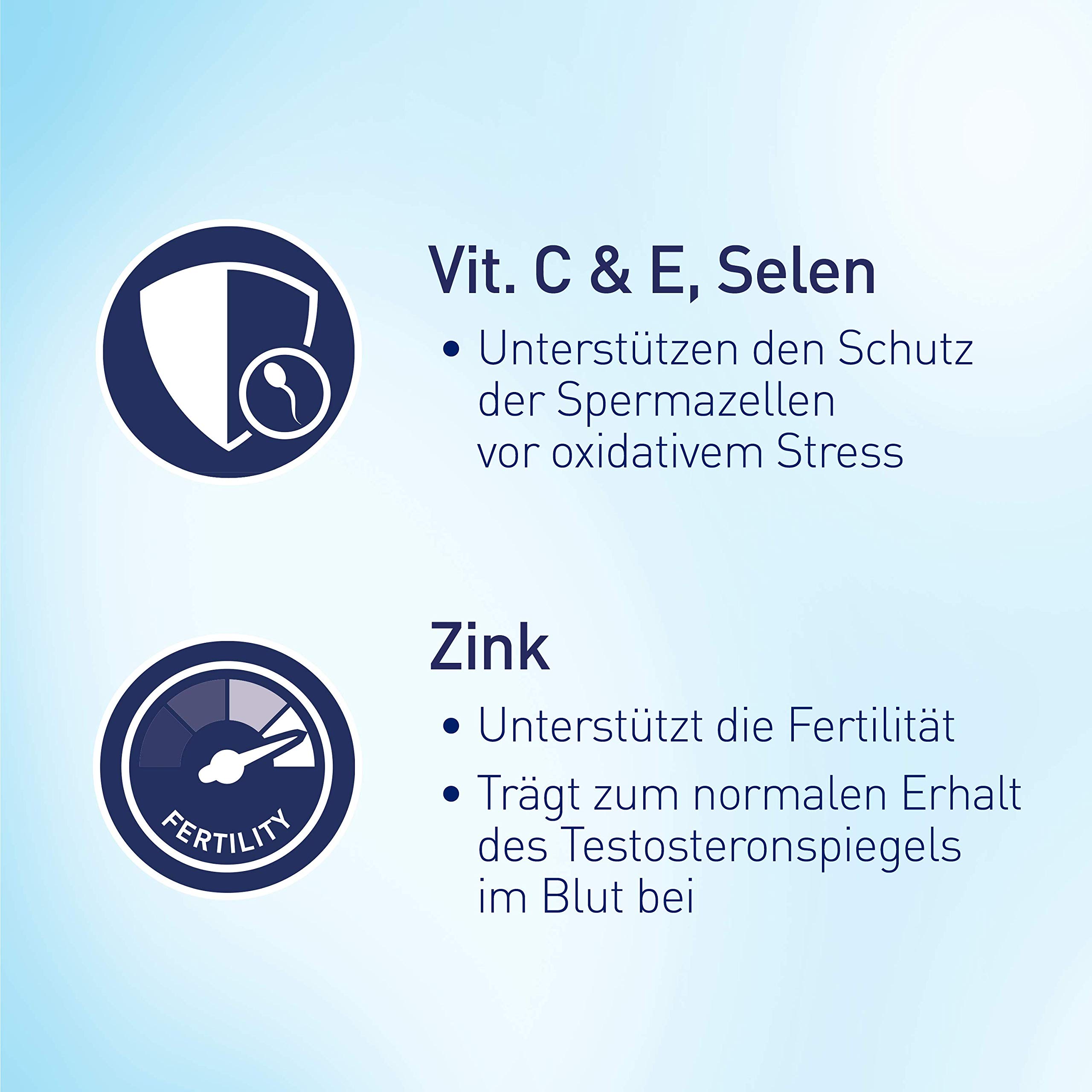 Elevit for Men Tabletten zur Unterstützung der männlichen Vitalität und Fertilität während der Babyplanung, 90 Sztuka Tablety