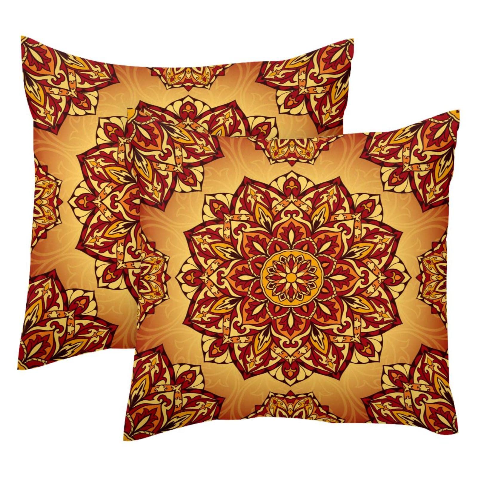 Housse de coussin lombaire vintage aux finitions soignées pour intérieur bohème chic