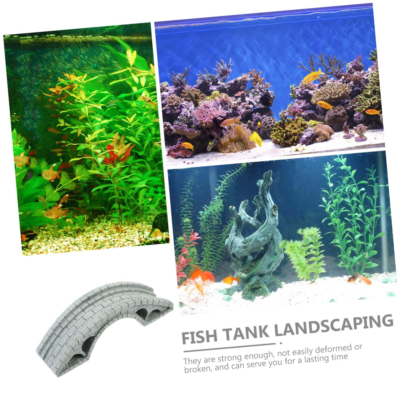 HEMOTON 4 Pièces Miniature Pont Arqué pour Décoration de Ornement Aquatique Durable pour Aquarium Jardin