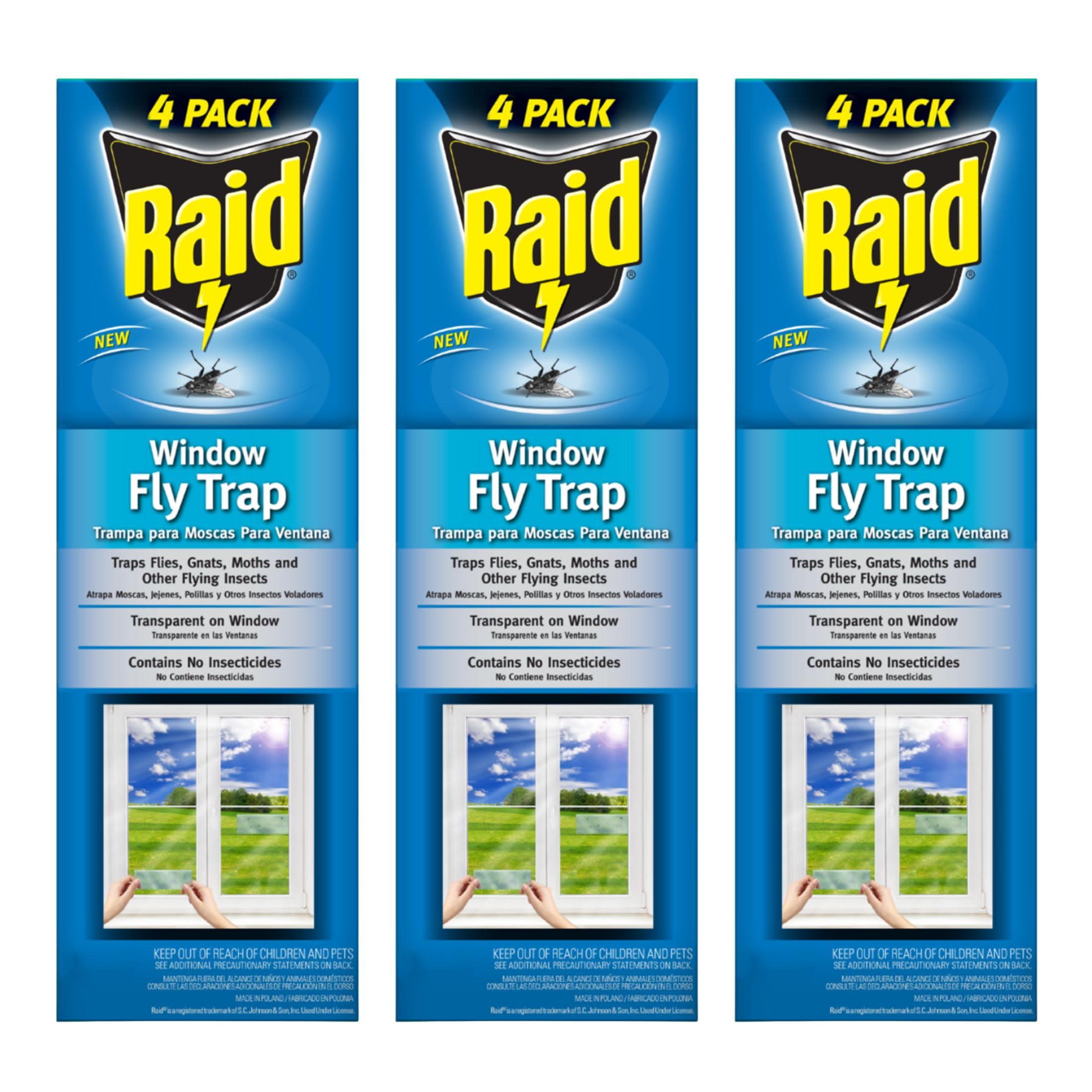 Raid Window Fly Trap 4 Count Pack of 3