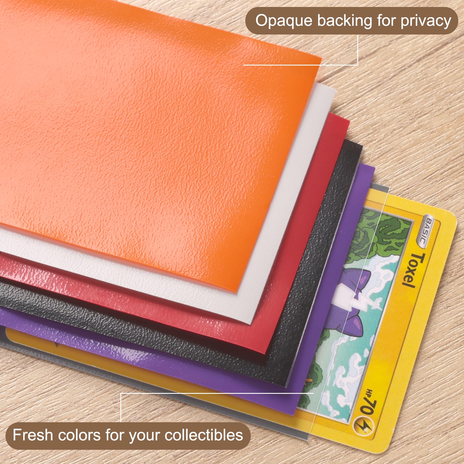 multi colored card sleeves Metallic Color Same Color Inside & Out Mlikero 1000 Count Card Sleeves,