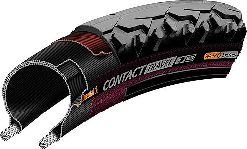 Continental Neumático de bicicleta de viaje de contacto, resistencia de repuesto, protección contra pinchazos de Kevlar, neumático de bicicleta con