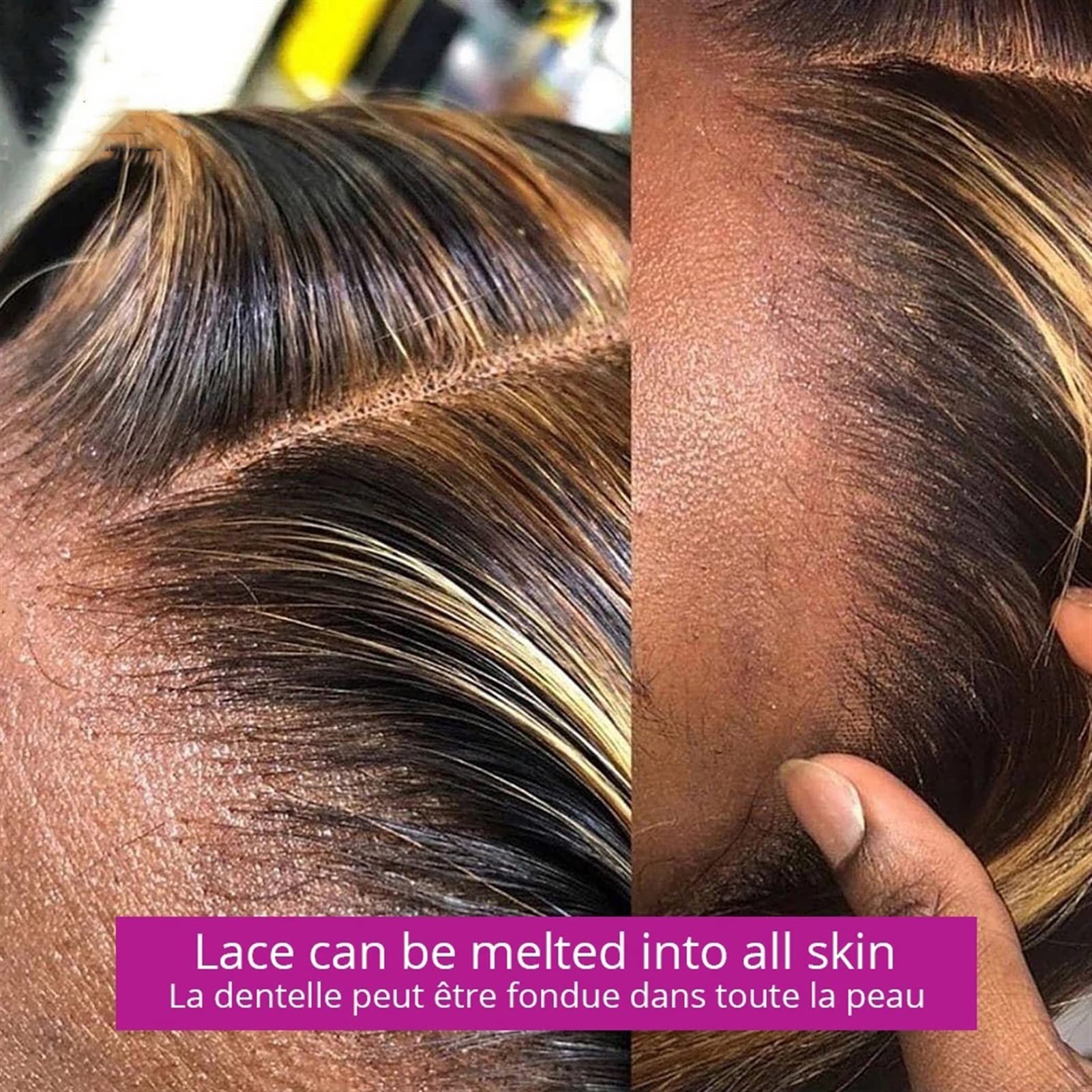 Damskie peruki brazylijskie 13x1 pasemko krótkie peruki bob 8-16 cali Honey Brown-przezroczyste T część koronkowa przód Bob peruki ludzkie włosy peruki dla kobiet Beauty Ladieshair (kolor: HL4-27 13X1