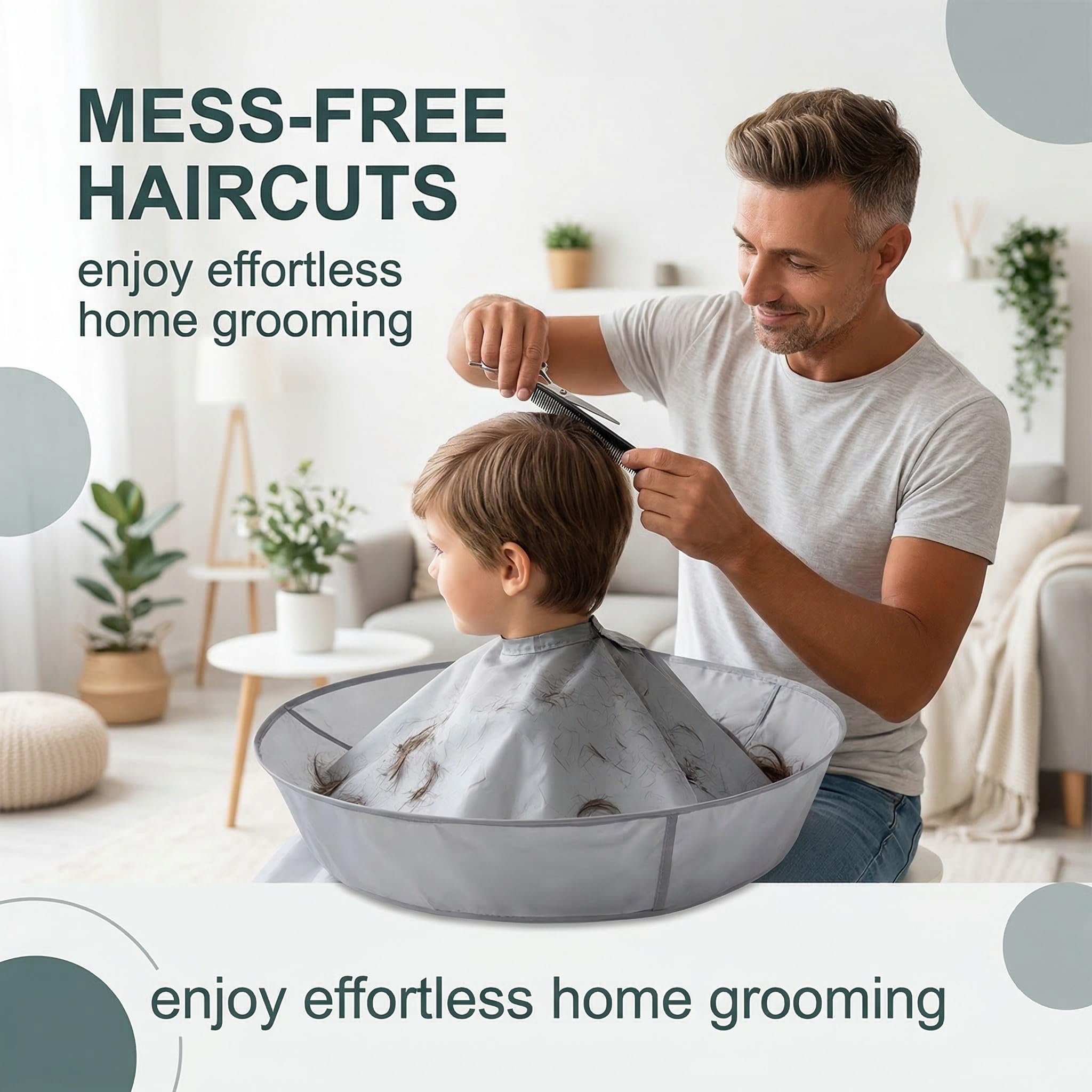 1 Stück Frisierumhang, Frisierumhang Erwachsene, Friseur Umhang, Haarschneideumhang mit Auffang, Wasserdicht, Faltbar, Für Haarschnitt, Colorierung, Styling und Bartpflege