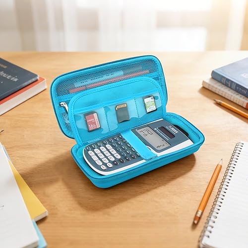 Miniatura 7 de BOVKE Estuche rígido para calculadora científica TI-30XIIS TI-30XS TI-30Xa TI-36X Pro, azul