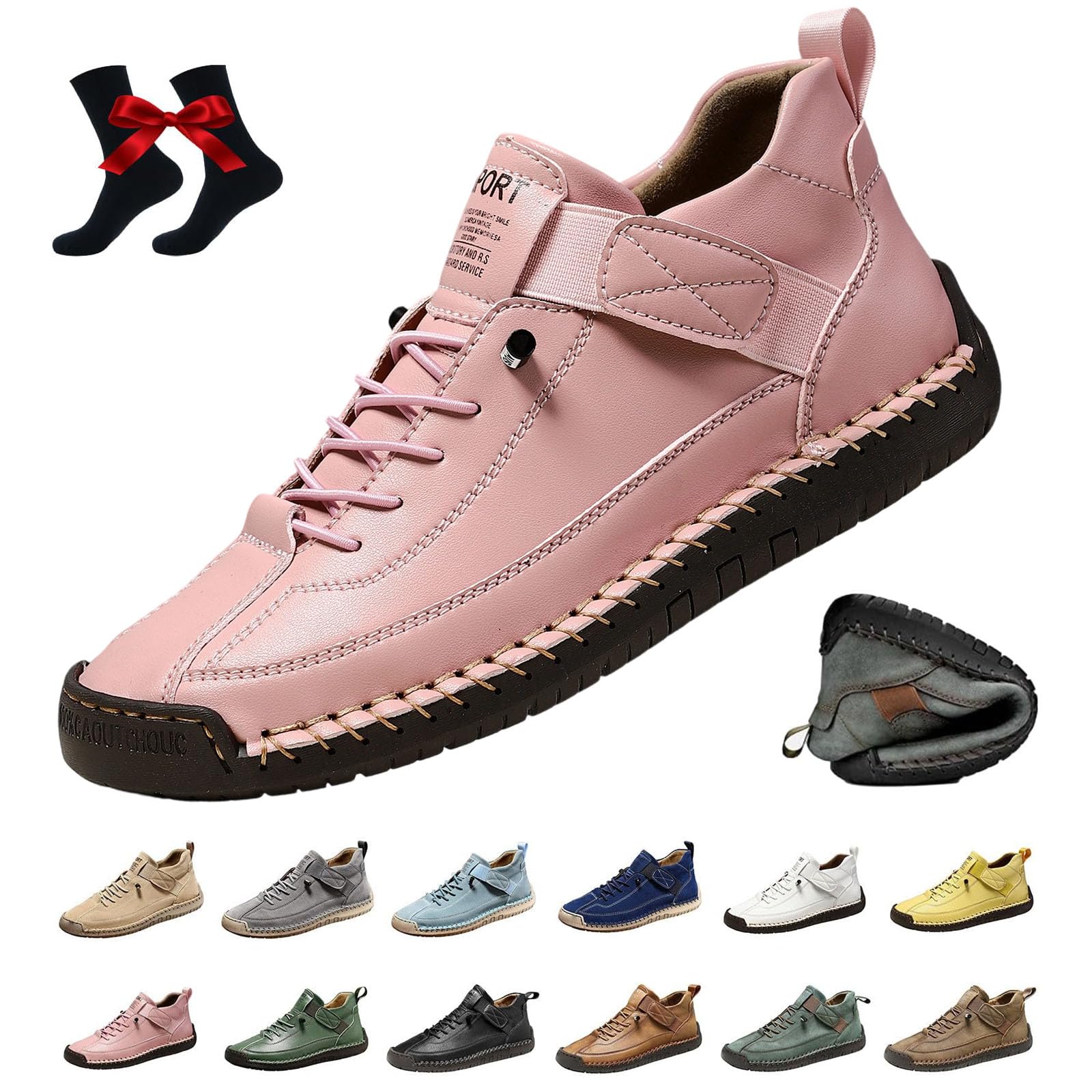 Bequeme, Stützende Sneakers, Fashion Schuhe, Wasserdichter Barfuss Schuhe Ergonomischer, Effektive Unterstützung des Fußgewölbes Weiche, Leichtigkeit, Komfort