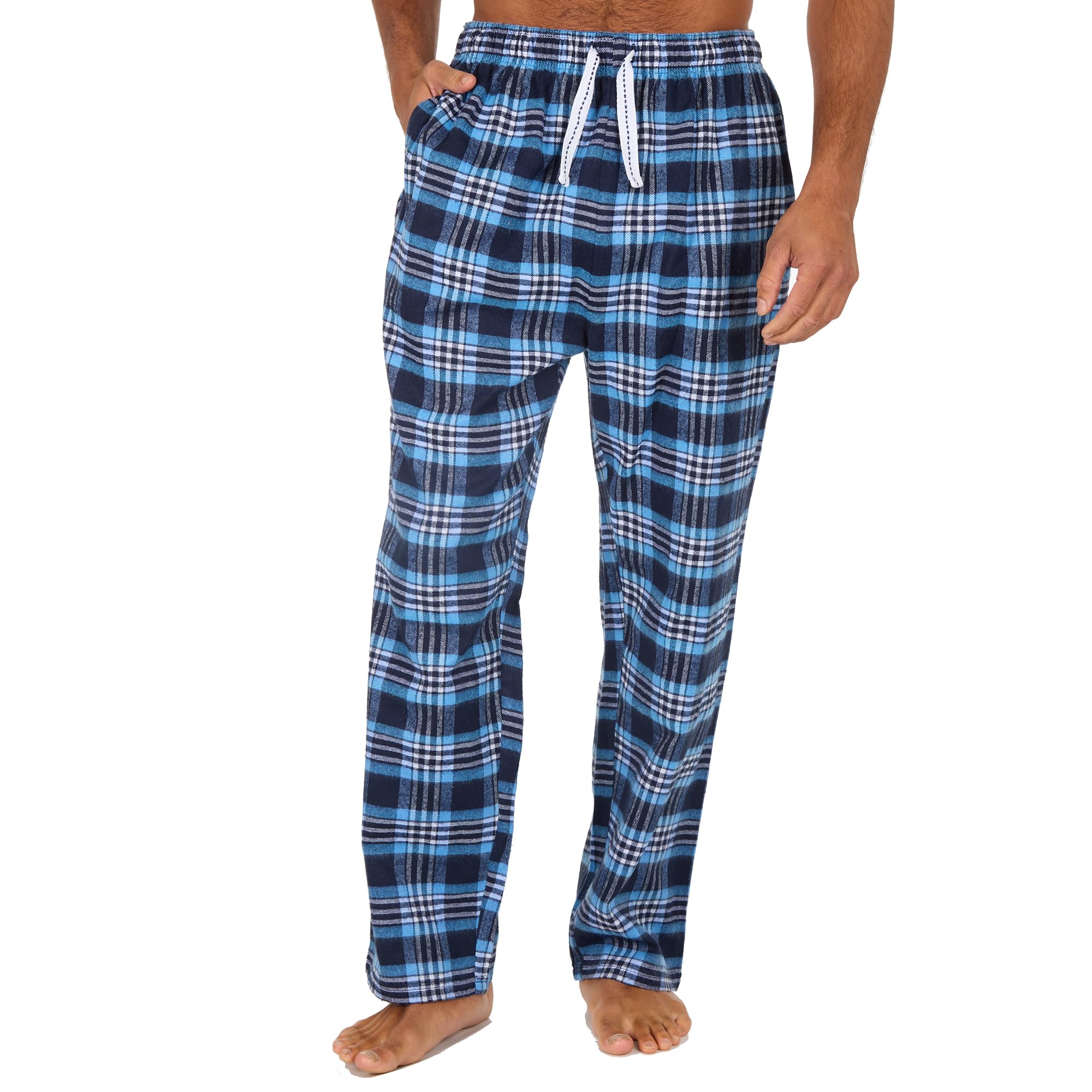undercover lingerie Mens Soft Brushed Cotton Rich Flannel Lounge Pants Pyjama Bottoms