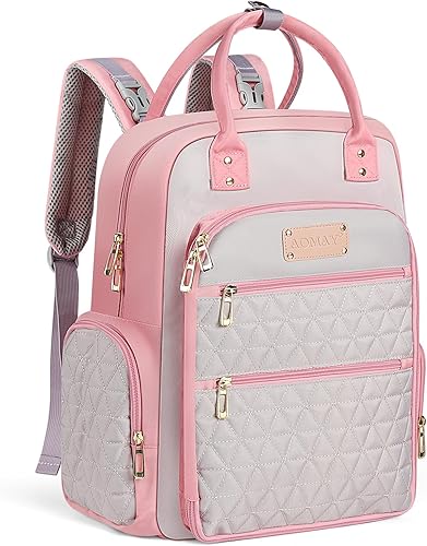 Miniatura 1 de Mochila para pañales - Bolsa de mamá para hospital, mochilas de viaje, gran capacidad, multifuncional, esencial para bebé (rosa), Rosado, Mochila de