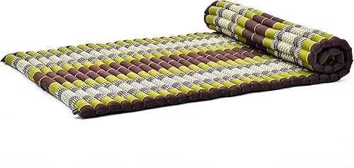 Miniatura 24 de Leewadee - Kapok Roll Mat – Colchón plegable hecho a mano para dormir y relajación de Tailandia, ideal como cama de invitados, esterilla de camping,