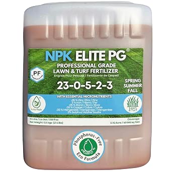 NPK Phosphorus-Free Liquid Lawn Fertilizer - All-Season, Pet & Kid-Friendly Plant Food with Nitrogen & Potassium - All-Type Grass Fertilizer for Lawn, Turf & Golf Course by FoliarTech, 2.5 gal