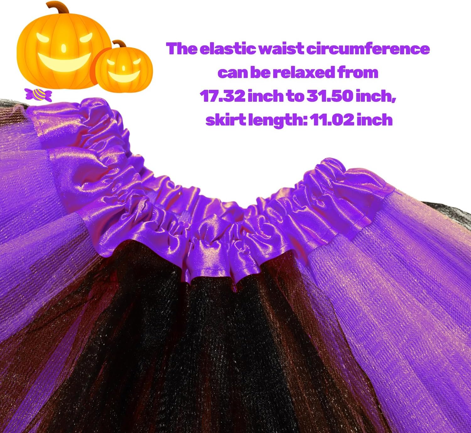 Girl Tutu Skirt 3-Layer Tulle Princess Ballet Dance Short Tutu Skirt Orange/Red/Purple/Green Tutu Halloween Costumes