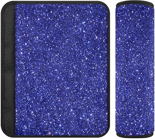 Protector suave del cinturón de seguridad del cinturón de seguridad del niño del brillo azul oscuro, protector del hombro del cinturón de seguridad