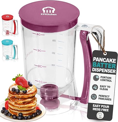 Dispensador de masa para panqueques y pastelitos herramienta ideal para hornear tortas pastelitos waffles panecillos crepes o cualquier comida