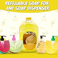 Vista 6 de SIMPLE PLEASURES Colección Premium de Jabón de Manos - Aroma a Limón, Botella de 7.9 oz con Repuesto Jumbo de 61.4 oz - Aprobado por el Sello
