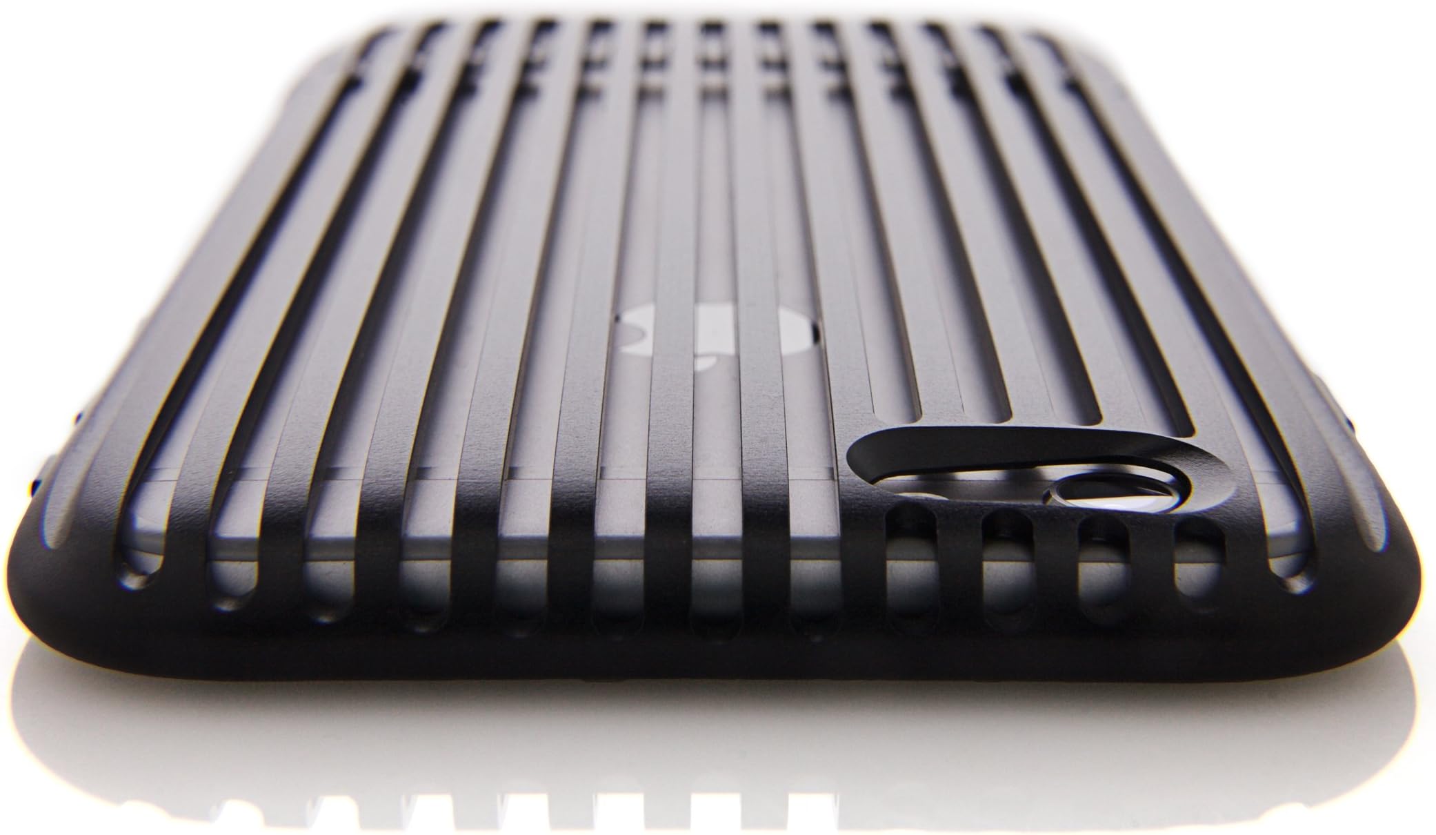 iPhone 6 case, [Made in Japan] SQUAIR The Slit [Black] for iPhone 6 4.7 inchi | Alminum Metal Dress Case