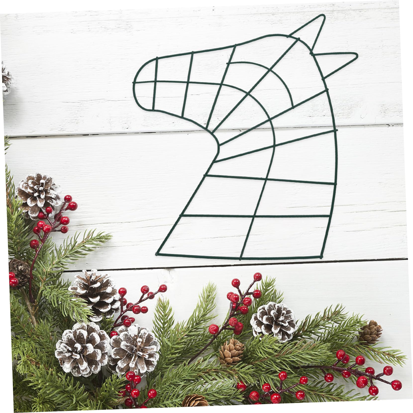 Beatifufu Metal Head Wreath Frame Large Wreath Forms for Halloween Decor Outdoor Wall Hanging