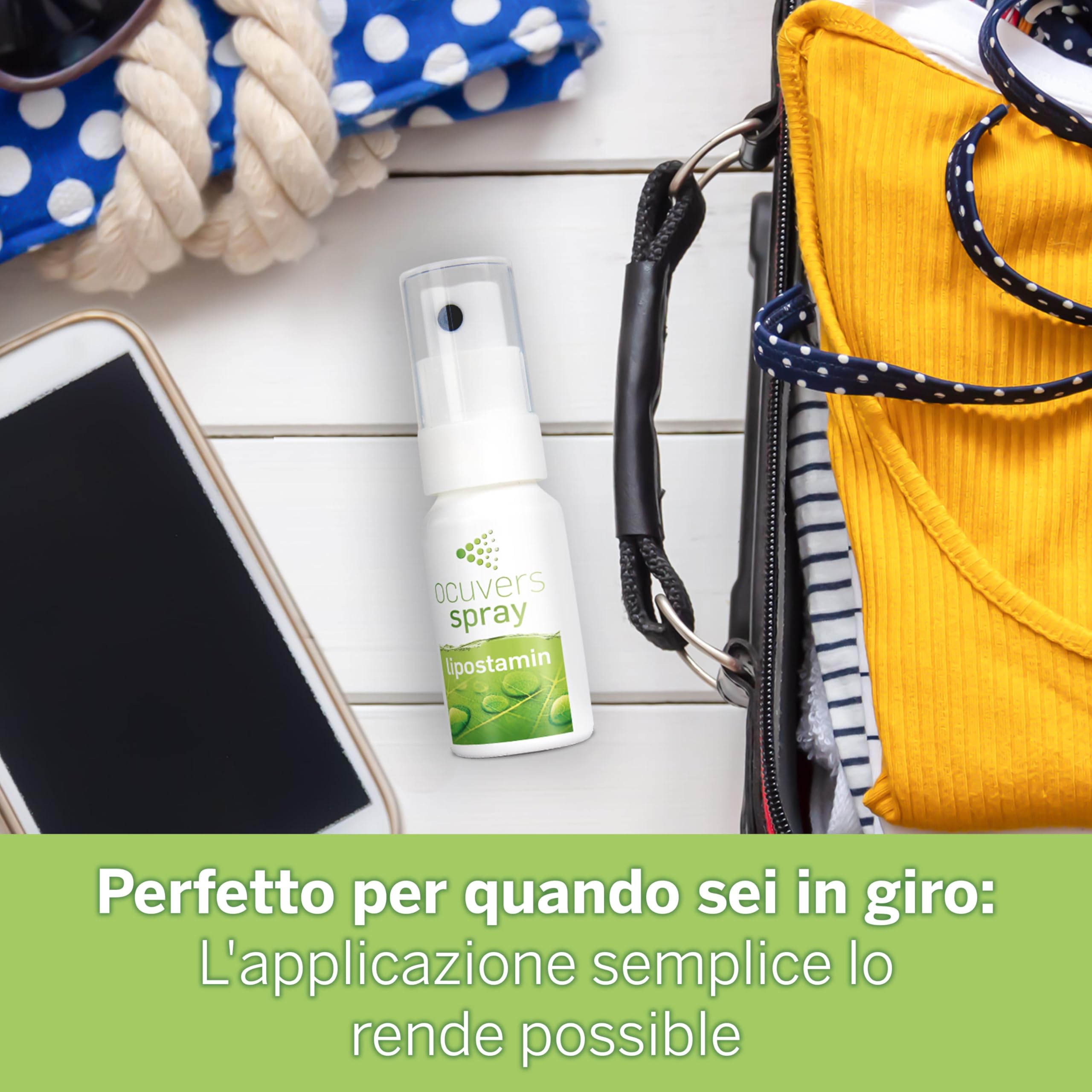Ocuvers Lipostamin Spray Oculare – con Eufrasia – 15 ml spray oculare contro occhi arrossati, senza conservanti, adatto anche in caso di allergie. L'alternativa al collirio.