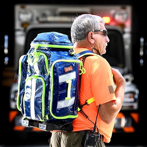 Miniatura 6 de Statpacks Nuevo 2023 G3+ Perfusion Red, mochila médica híbrida, bolsa de hombro, bolsa de hombro, bolsa ligera para trauma BLS ALS para EMS,