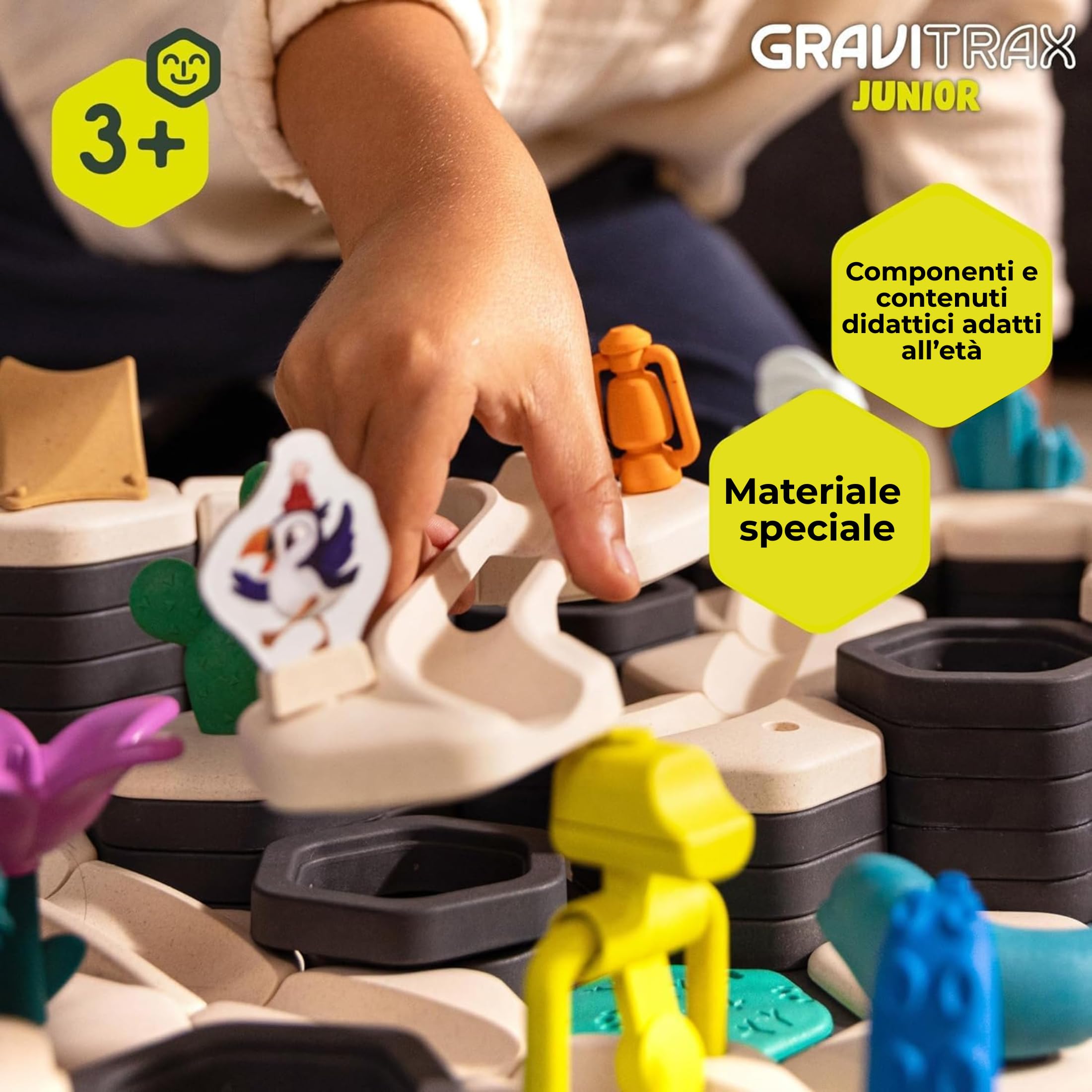 Ravensburger - GraviTrax Junior Ocean Starter-Set, Pista biglie 58 pezzi, Rompicapo bambini, Giochi bambini 3 anni e più, Gioco Interattivo ed Educativo STEM, Compatibile con tutti i GraviTrax