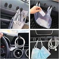 Vista 3 de WINKA Ganchos brillantes para automóvil, 4 piezas, accesorios de cristal, lindo gancho para salpicadero, llaves, lentes de sol, gancho
