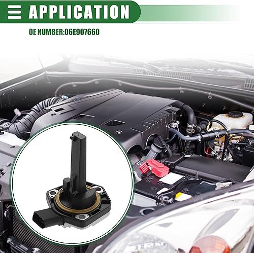 Miniatura 3 de Motoforti Sensor de nivel de aceite de coche, unidad de envío de aceite del motor, para Audi A3 2006-2013, plástico metálico, No.06E907660, tono