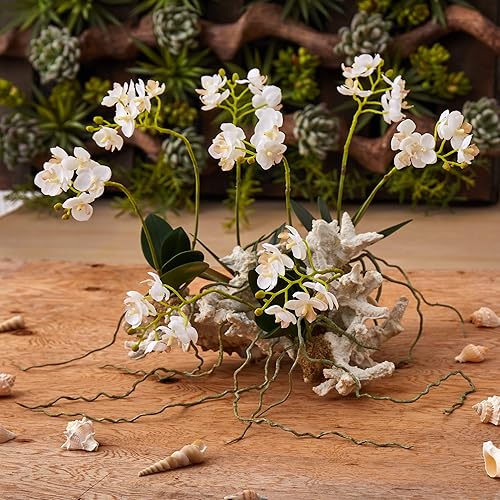 Miniatura 2 de Nearly Natural 4836 Phalaenopsis Orquídea Juego de Arreglos Florales, Mini, Coral