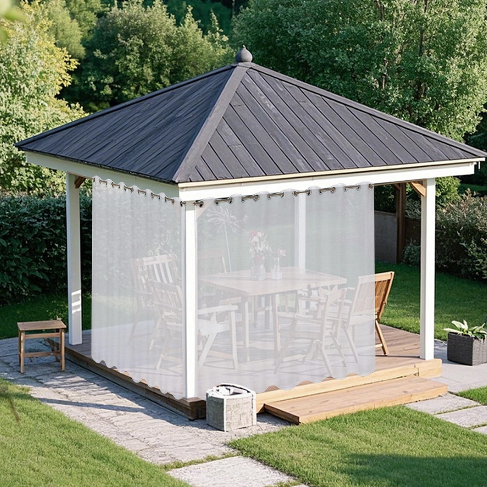 Produktbild von BESTORI Outdoor Vorhang Wetterfest Wasserdicht Outdoorvorhänge Mit