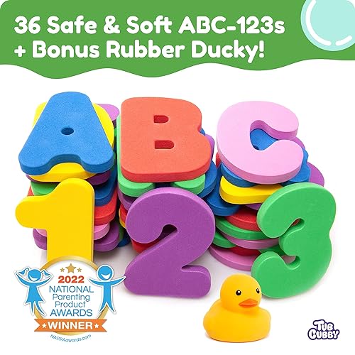 Miniatura 4 de Tub Cubby Conjunto para juguetes de baño (paquete de 2) red de 14 x 20 pulgadas para juguetes con ganchos y ventosas adhesivos, 36 letras y números