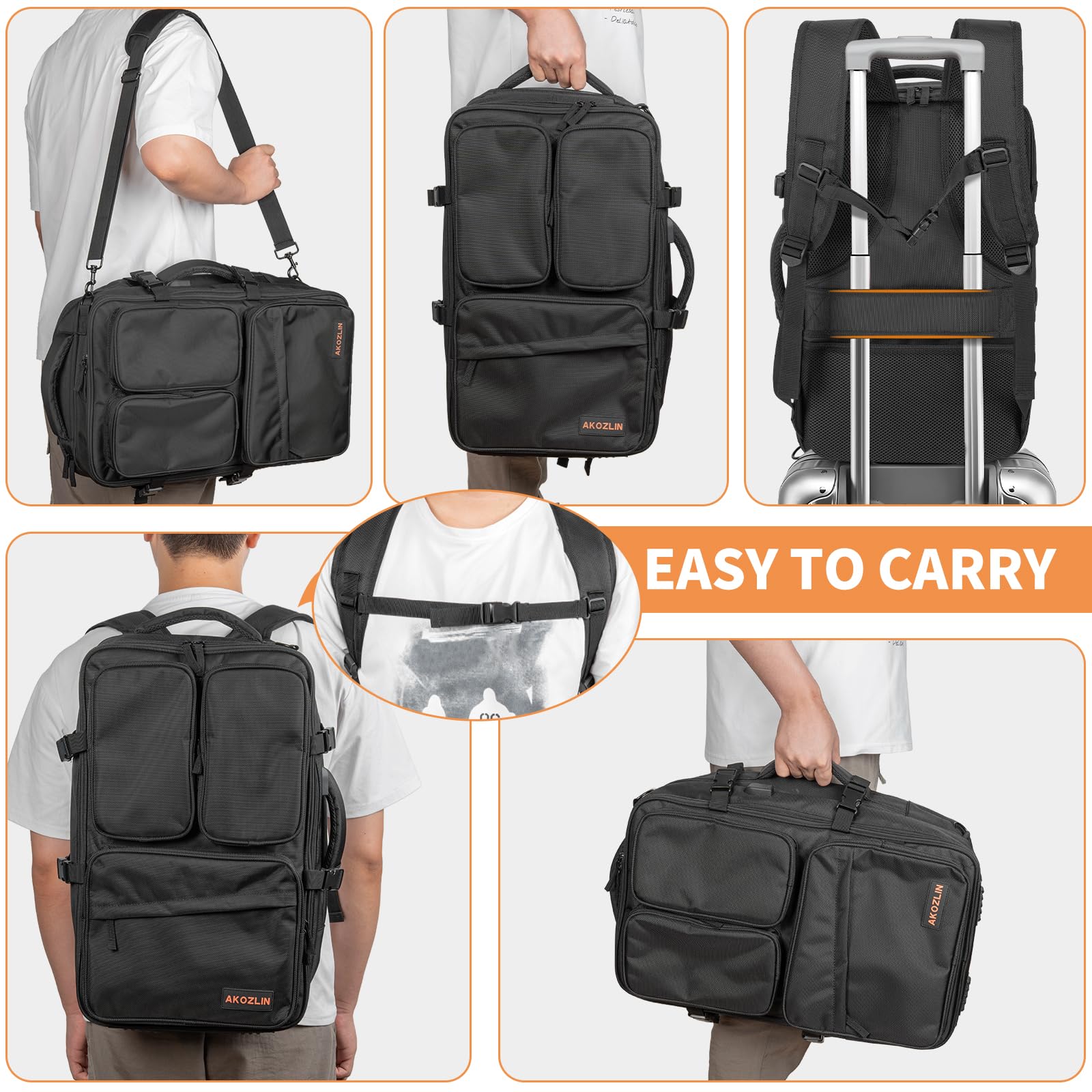 AKOZLIN Zaino da viaggio per mixer DJ per controller DDJ FLX4 DJ Lite SB DJ 400 con tasche multiple per attrezzature, laptop, dischi in vinile, cavi