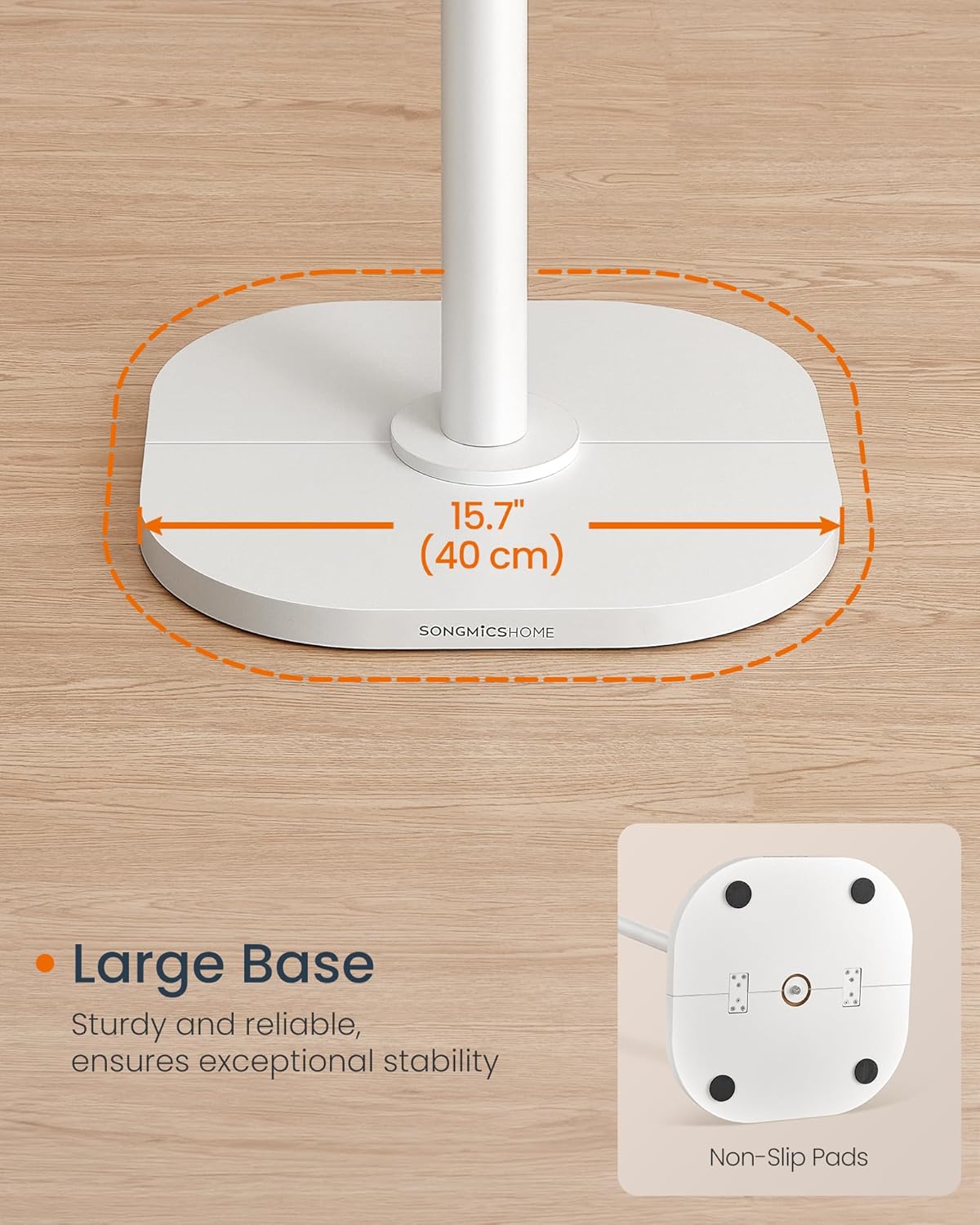 SONGMICS HOME Cactus-Shaped Coat Rack, Freestanding Coat Tree, Coat Hanger Stand with 8 Sturdy Hooks, with Curved Ends, for Clothes, Hats, Bags, Cloud White URCR039W01