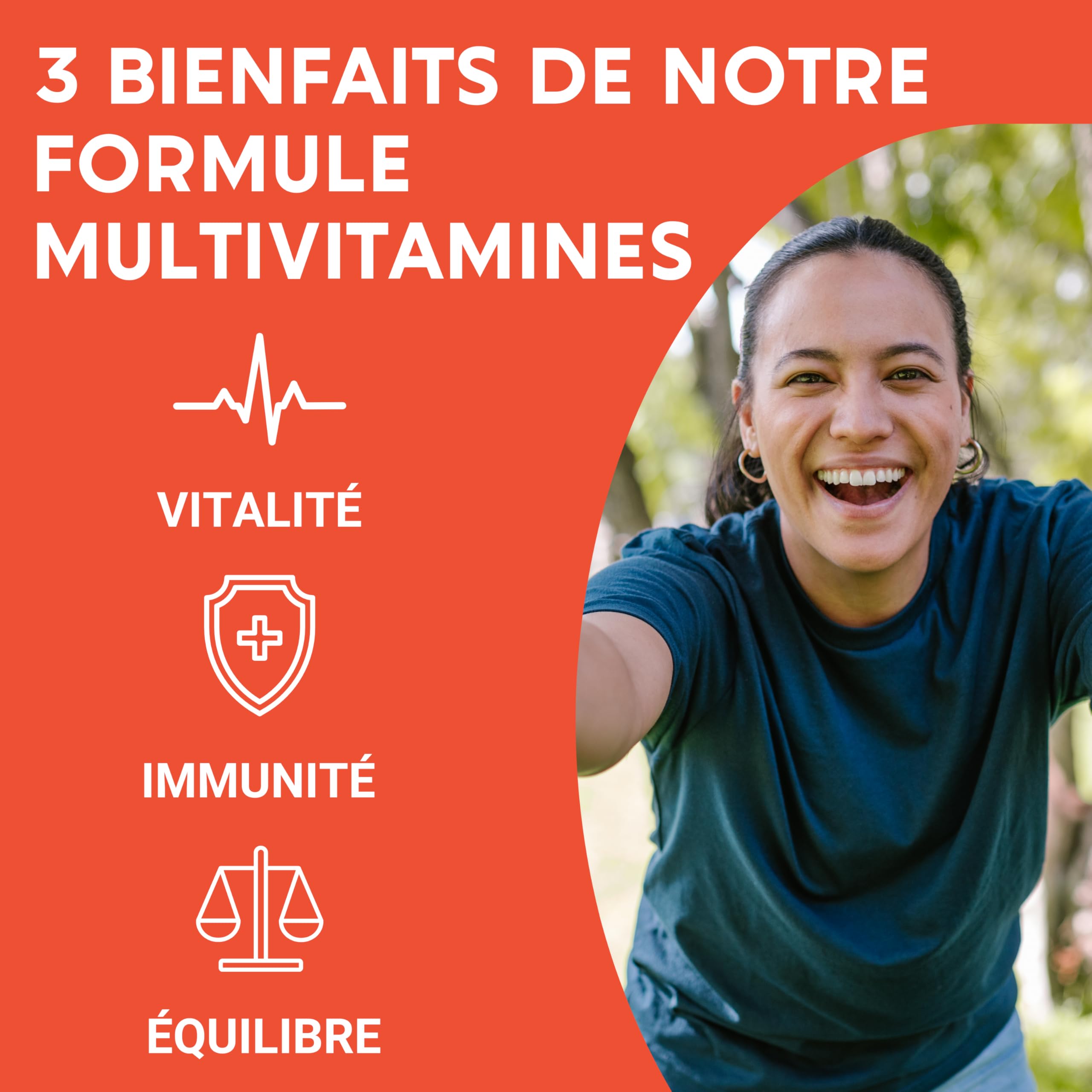 FORMULE MULTIVITAMINES et Minéraux 30 Nutriments | Vitamine A B C D E K, Quercetine, Magnesium, Zinc, Coenzyme Q10, Selenium | Complement Alimentaire | Fabriqué en France | 60 gélules