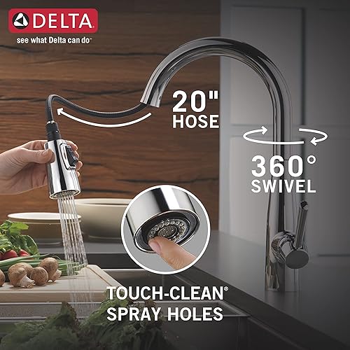 Miniatura 5 de DELTA - Fregadero de cocina con remache de 33 pulgadas, montaje superior, calibre 16, acero inoxidable, cuenco individual + grifo de cocina