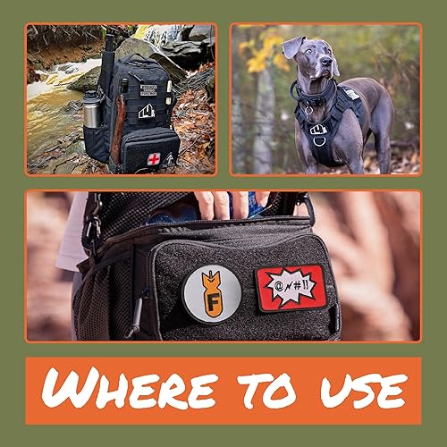 Vista 7 de Parches morales Parches tácticos con respaldo de , parches militares bordados para mochilas, parches de Airsoft para chaquetas y sombreros