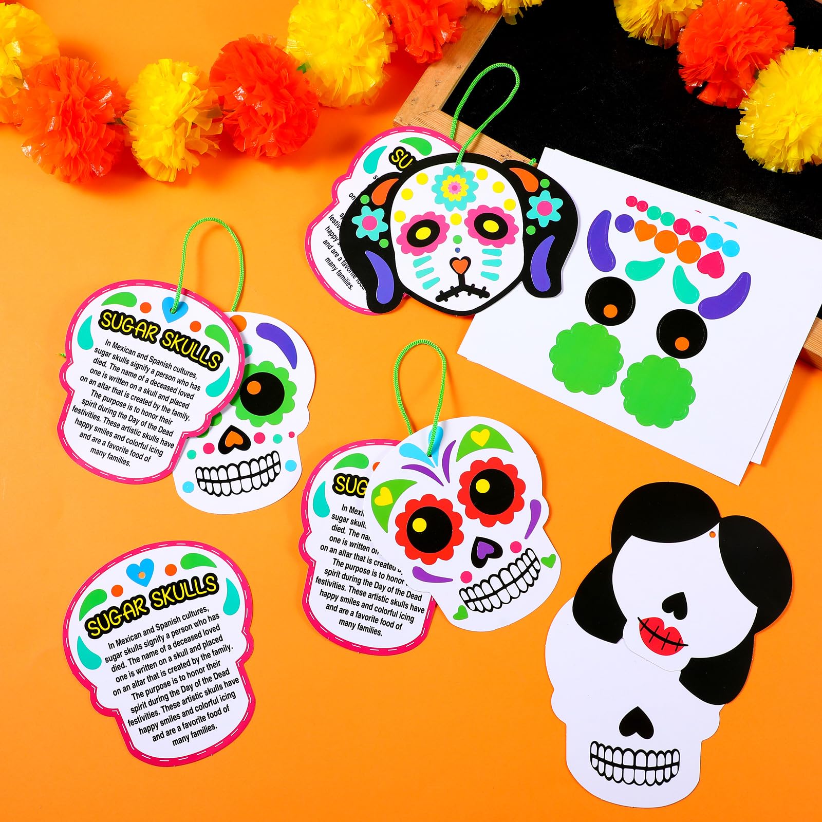 12PCS Day Of The Dead Ornaments-Dia De Los Muertos Jordan-186592