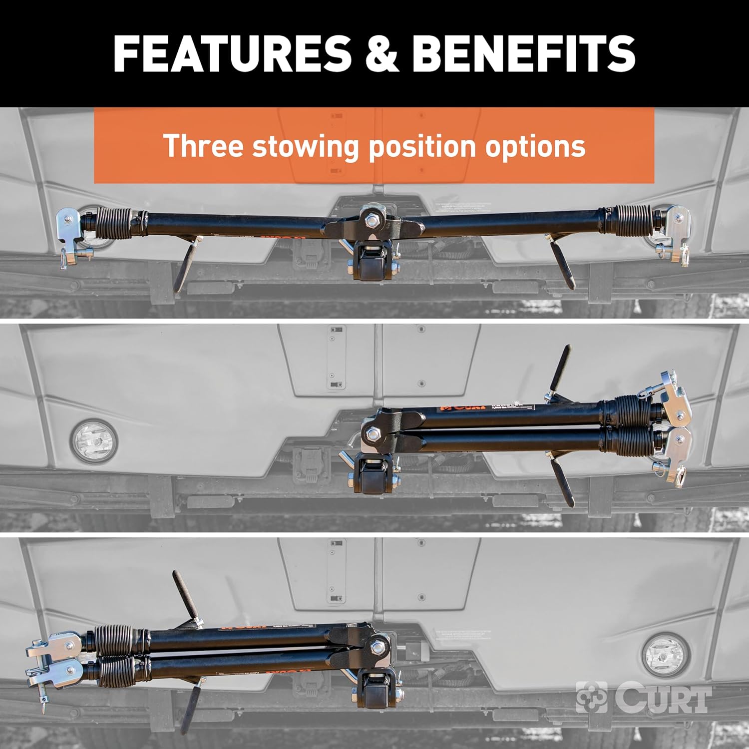 CURT 70001 Rambler Steel RV Tow Bar, 7,500 Pounds, 2-Inch Shank - Image 6