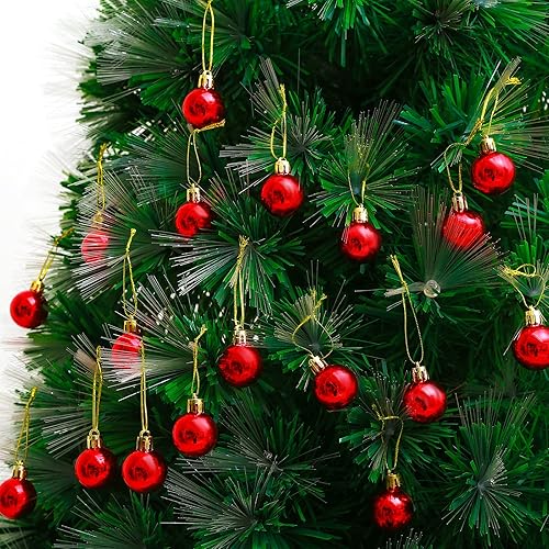 Miniatura 4 de Juego de 6 bolas de Navidad de 1.18 pulgadas, 144 piezas inastillables de adornos para árbol de Navidad, adornos de bolas (champán)