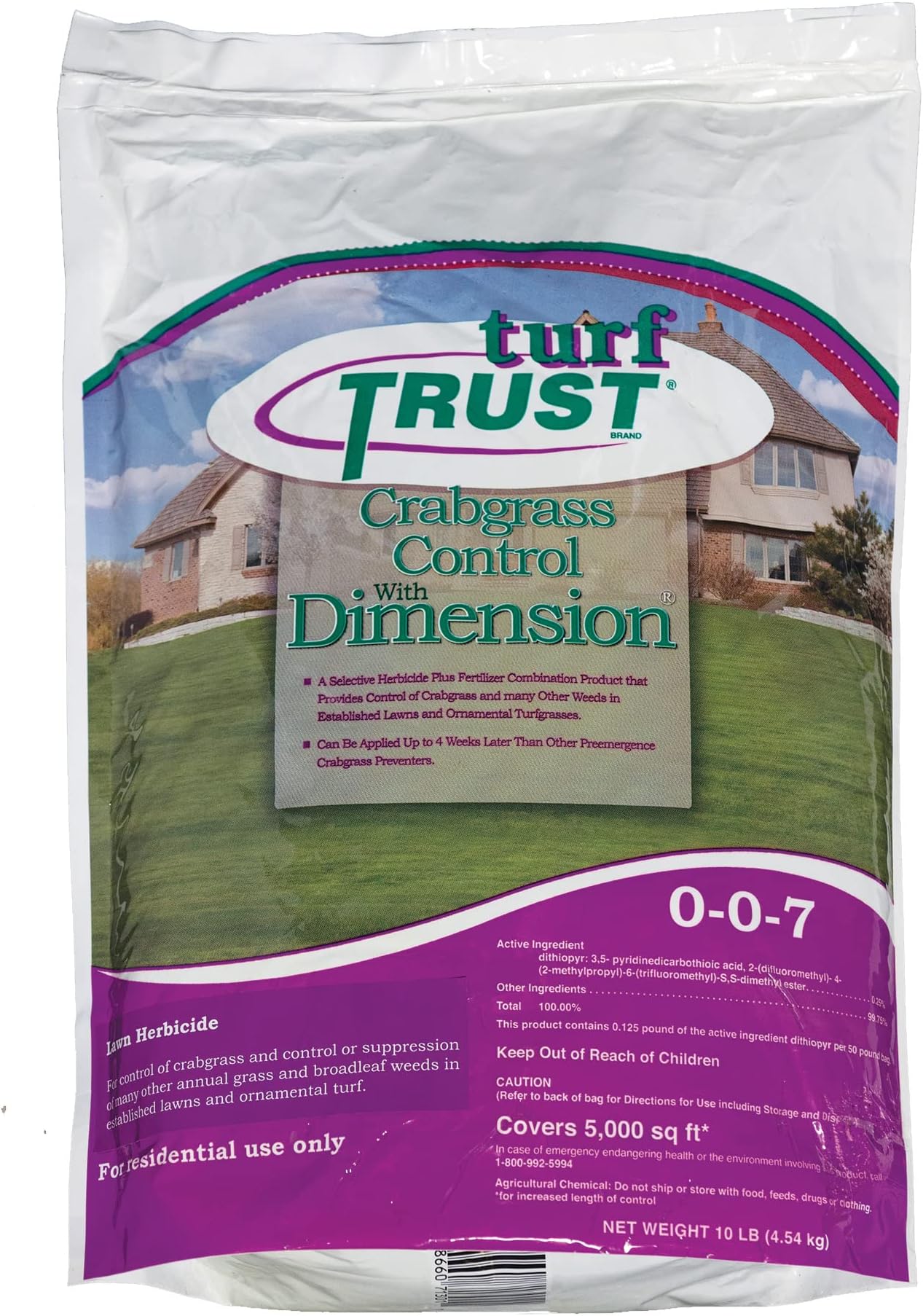 Crabgrass Control with Dimension 0-0-7, 5M, 10 Pound Bag