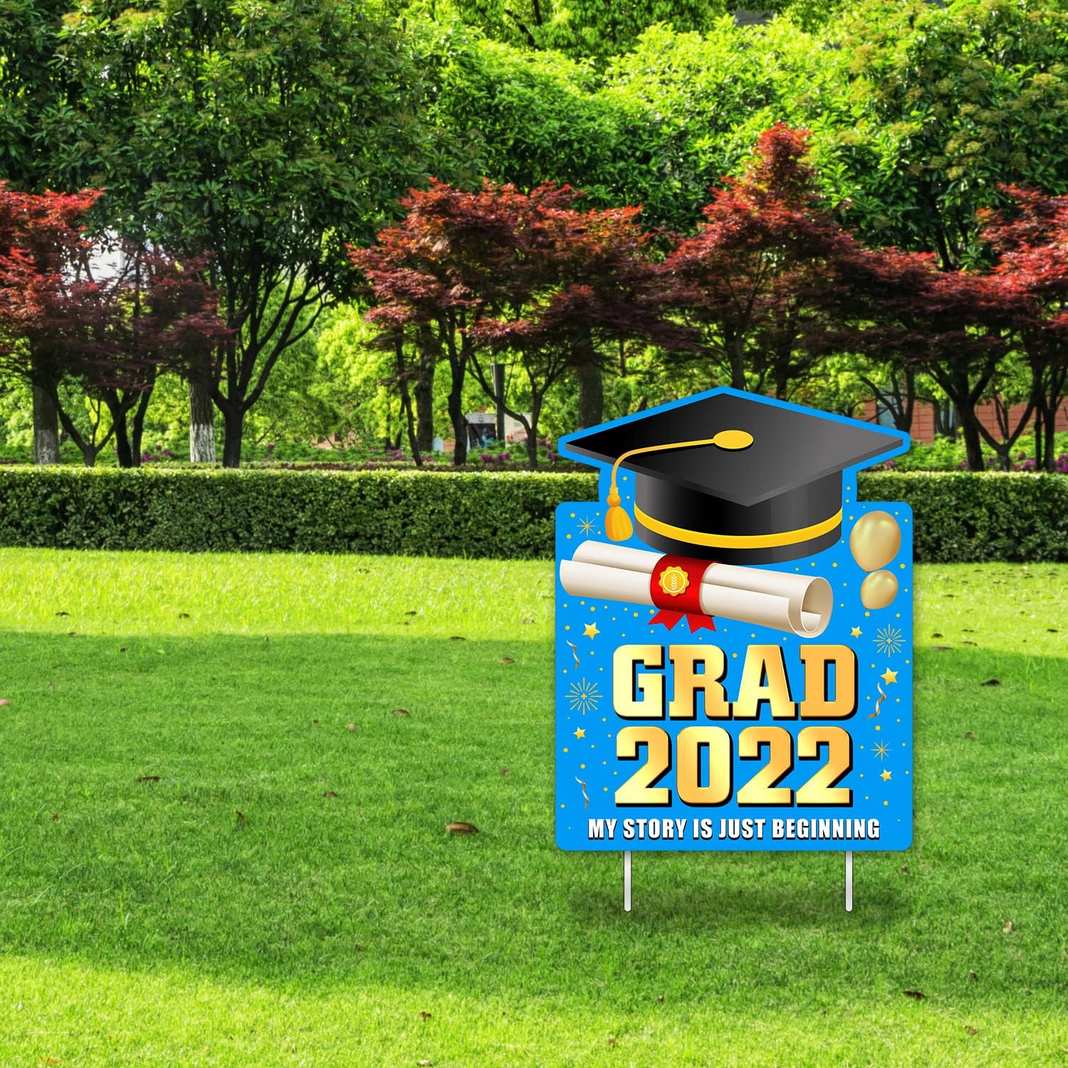 Buy Graduation Yard sign Decoration 2022Outdoor Lawn Sign Class of