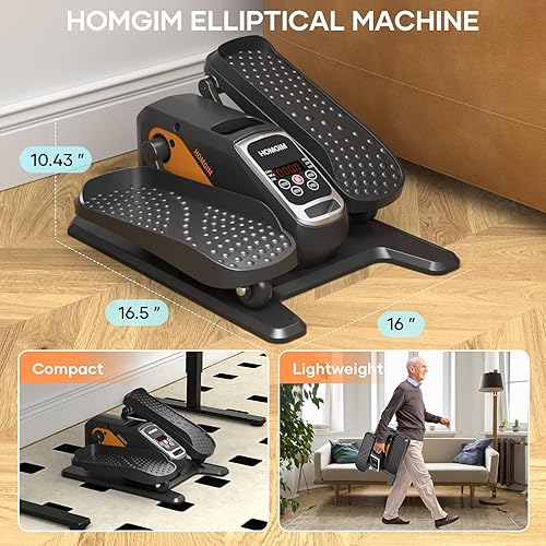 Miniatura 4 de HOMGIM Under Desk Elliptical Machine - Quiet Motorized Leg Exerciser with Smart Remote, 12-Speed Manual Programs Auto3 Auto Programs LCD Display &
