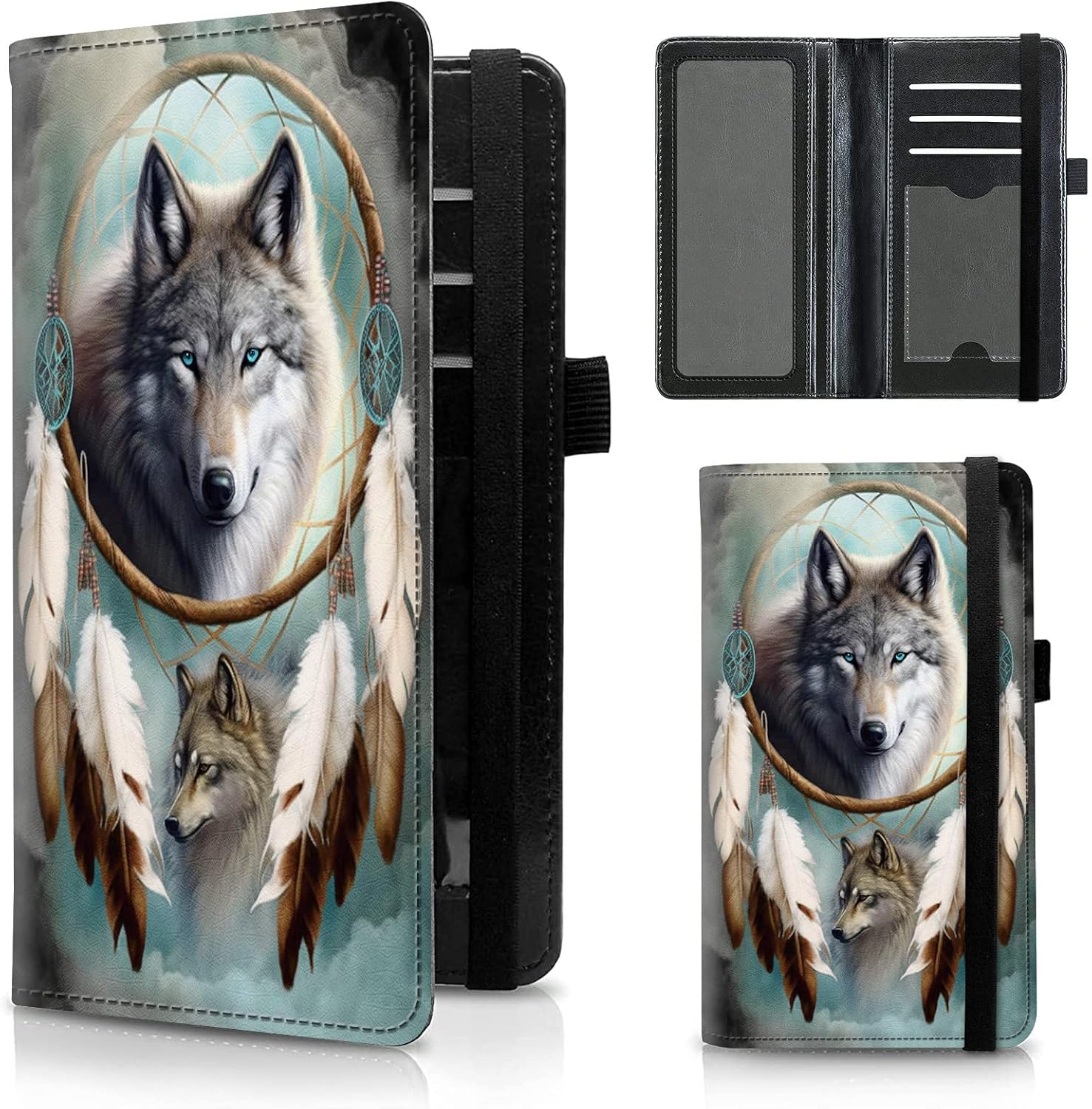 FUYOCWE Leather Checkbook Covers for Men Women Check book