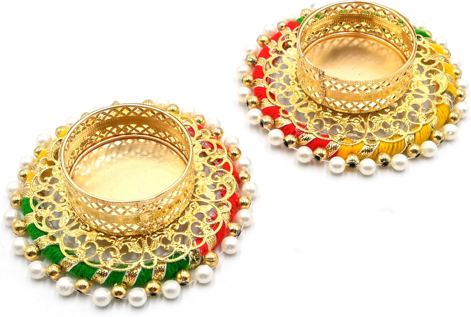 Pack of 20 Indian Decorative Tea Light Candle Holders Traditional Handmade Diya Lamp for Pooja, Diwali Decoration and Festival Gifts for Home