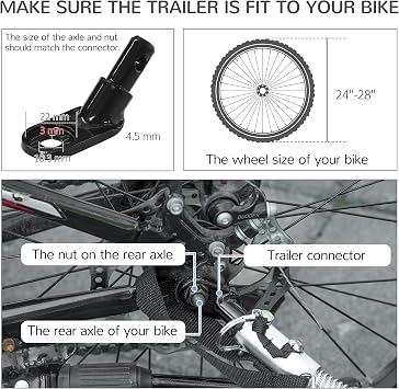 PawHut 2 in 1 Dog Bike Trailer Stroller for Large Dogs with Hitch