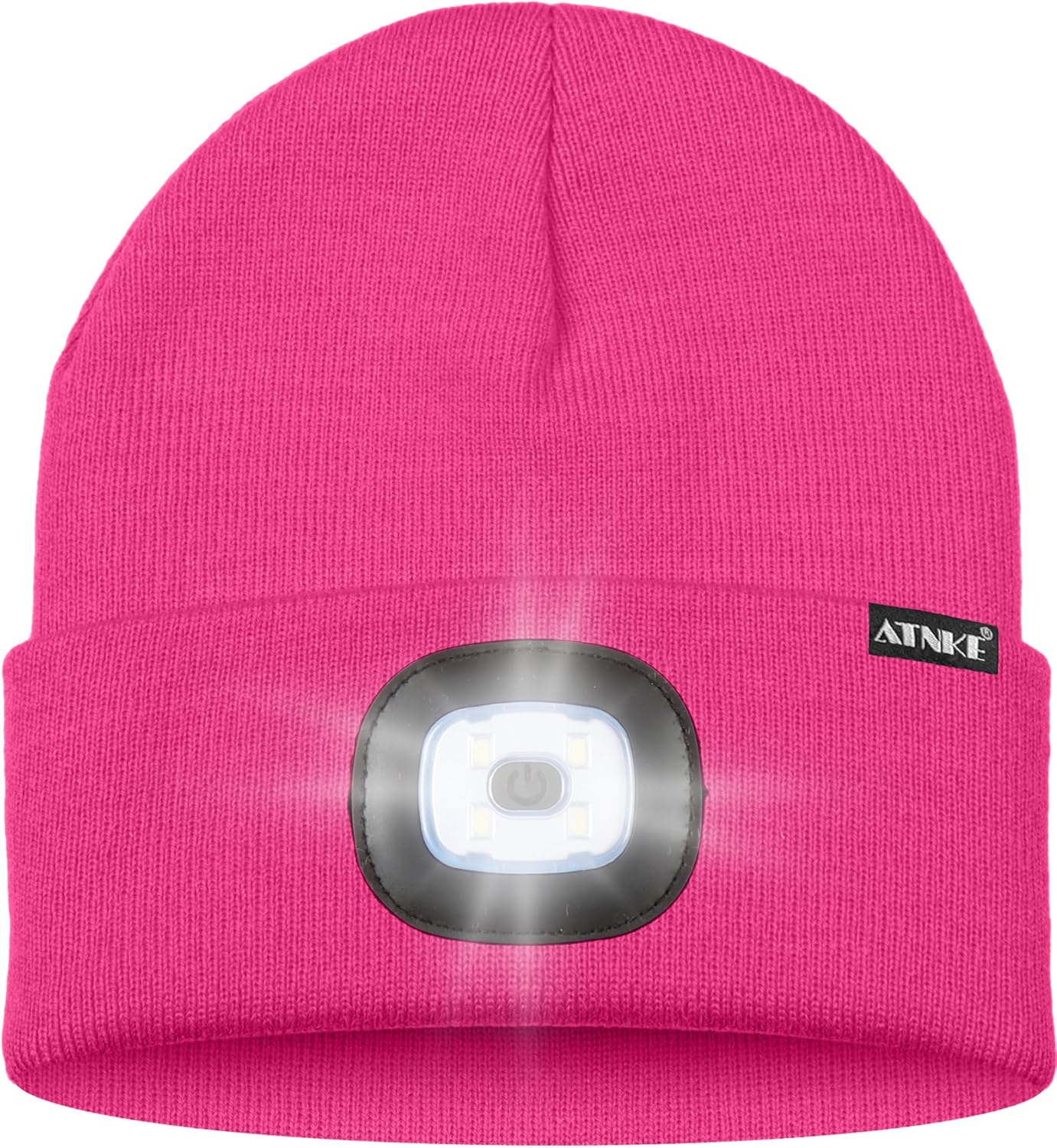 ATNKE Kids LED Lighted Beanie Hat,USB Rechargeable 4 LED Running Headlamp Bright Cap with Light Gifts for Boys and Girls - Image 2