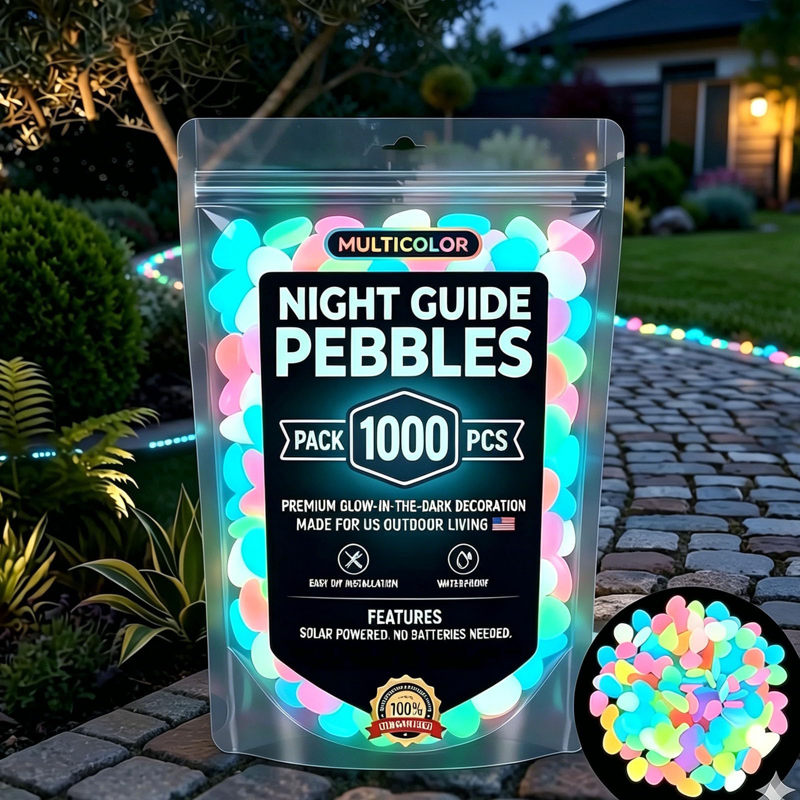 Galets décoratifs à faire soi-même pour illuminer vos allées de jardin et aquariums la nuit