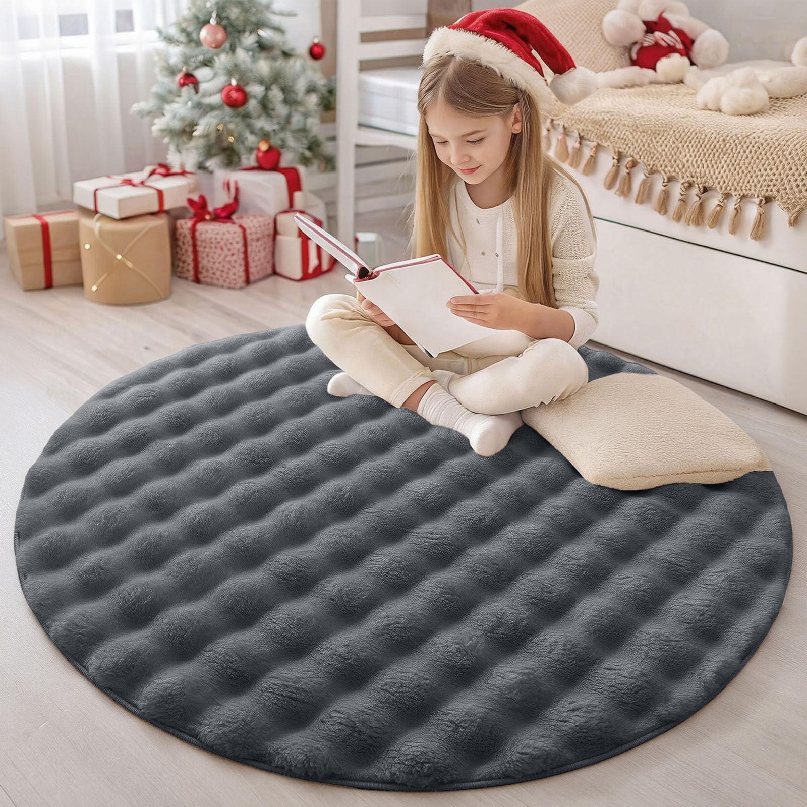 Homaxy Hochflor rutschfeste Teppich Wohnzimmer