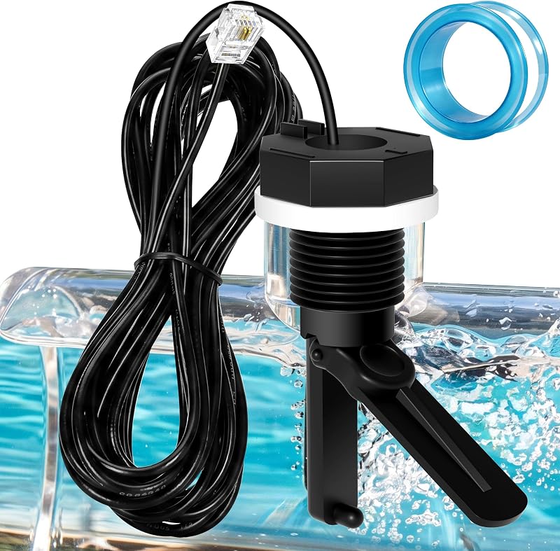 Glx-Flo-Rp Flow Switch for Hayward Salt System & Salt Cell with 15 Ft Cable | Pool Flow Sensor fits Hayward Goldline Aquarite & Aqua Rite Salt Systems, Swimming Pool Chlorine Generator Salt Cell