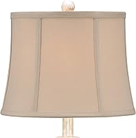 Vista 8 de Regency Hill Sofia - Juego de 2 lámparas de mesa rústicas rústicas de 22 pulgadas de alto, con asas de cerámica esmaltada de marfil agrietado, tarro