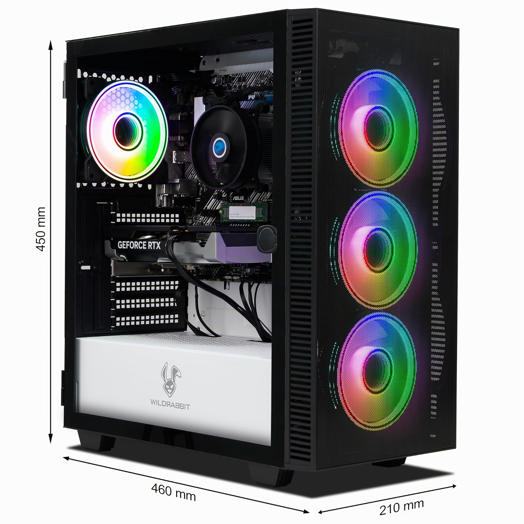 Ankermann Noctis Gaming PC | AMD Ryzen 7 8700F | Nvidia GeForce RTX 3050 6GB | 16GB DDR5 RAM | 1TB NVMe SSD | Windows 11 | WiFi & Bluetooth | MS Office 2024