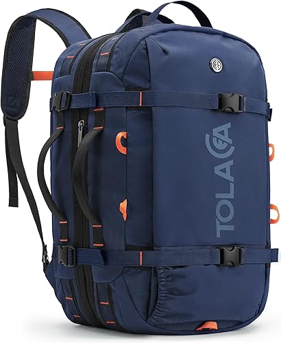 Miniatura 14 de Tolaccea Mochila de viaje para laptop, mochila de mano para hombres y mujeres, 40L-50L expandible aprobada por la TSA, mochila rucksack daypack